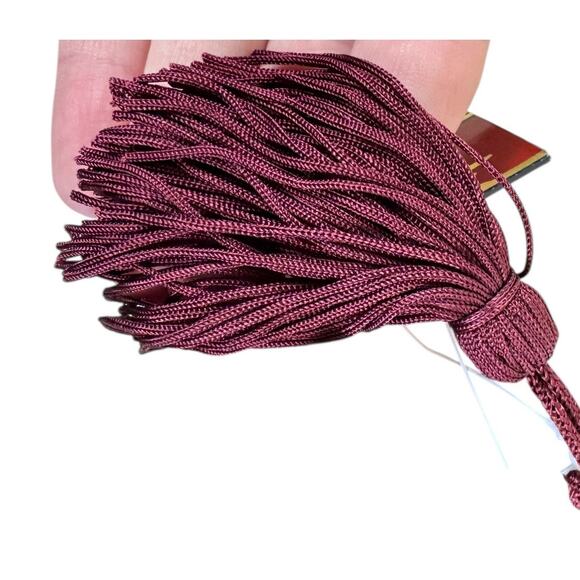 Yves Saint Laurent NWT Opium Red Iridescent Tasseled Zippered Makeup Bag Pouch - Picture 4 of 8